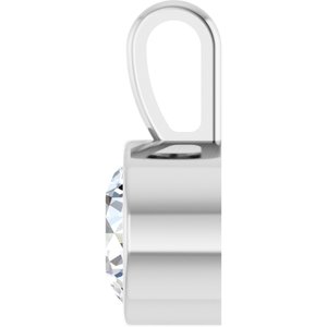 Lab-Grown Diamond Bezel-Set Solitaire Pendant