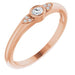 Ladies Natural Diamond Stackable Ring (VS, GHI) — 14K Rose Gold