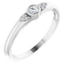 Ladies Natural Diamond Stackable Ring (VS, GHI) — Sterling Silver