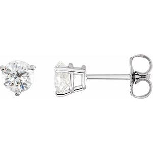 Lab-Grown Diamond Round 3-Prong Stud Earrings