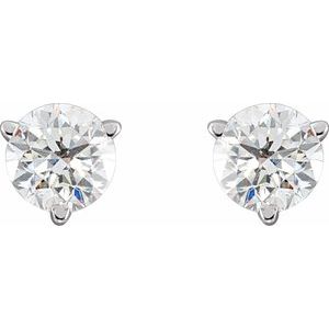 Lab-Grown Diamond Round 3-Prong Stud Earrings