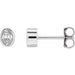 Lab-Grown Diamond Oval Bezel-Set Stud Earrings