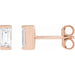 Lab-Grown Diamond Straight Baguette Bezel-Set Stud Earrings