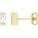 Lab-Grown Diamond Straight Baguette Bezel-Set Stud Earrings