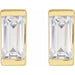 Lab-Grown Diamond Straight Baguette Bezel-Set Stud Earrings