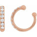 Ladies Natural Diamond Ear Cuff — 14K Rose Gold