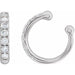Ladies Natural Diamond Ear Cuff — 14K White Gold