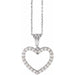 Ladies Natural Diamond Heart Necklace (I1, G-H) — 14K White Gold