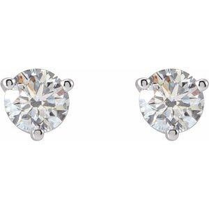 Lab-Grown Diamond Round 3-Prong Stud Earrings