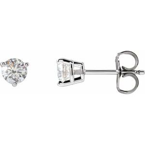 Lab-Grown Diamond Round 3-Prong Stud Earrings