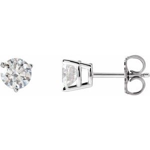 Lab-Grown Diamond Round 3-Prong Stud Earrings
