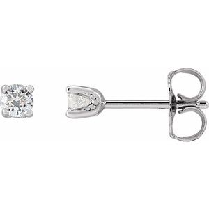 Lab-Grown Diamond Round 4-Prong Stud Earrings