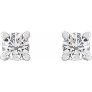 Lab-Grown Diamond Round 4-Prong Stud Earrings