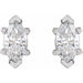 Lab-Grown Diamond Marquise 6-Prong V-End Stud Earrings