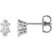Lab-Grown Diamond Marquise 6-Prong V-End Stud Earrings