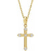 Ladies Natural Diamond Cross Necklace (I1, G-H) — 14K Yellow Gold