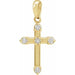 Ladies Natural Diamond Cross Pendant (I1, G-H) — 14K Yellow Gold