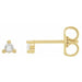 Ladies Rose-Cut Natural Diamond Earrings — 14K Yellow Gold