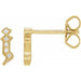 Ladies Natural Diamond Gothic Initial J Earring (I1, H+) — 14K Yellow Gold