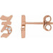 Ladies Natural Diamond Gothic Initial Z Earring (I1, H+) — 14K Rose Gold