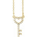 Ladies Natural Diamond Heart Key 16 1/ Necklace (I1, G-H) — 14K Yellow Gold