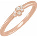 Ladies Rose-Cut Faceted Natural Diamond Stackable Ring (VS1-SI1/I1, GHI) — 14K Rose Gold