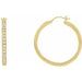 Ladies Natural Diamond Hoop Earrings (I1) — 14K Yellow Gold