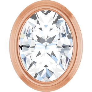 Ladies Rose-Cut Natural Diamond Slide Pendant (Vs/Si1, Ghi) — 14K Rose Gold
