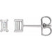 Ladies Natural Diamond Stud Earrings — 14K White Gold