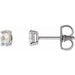 Ladies Rose-Cut Natural Diamond Earrings — Sterling Silver