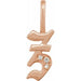 Ladies Natural Diamond Gothic Initial Z Charm/Pendant (I1, H+) — 14K Rose Gold