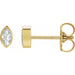 Ladies Natural Diamond Solitaire Bezel-Set Earrings (I1, G-H) — 14K Yellow Gold