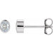 Lab-Grown Diamond Oval Bezel-Set Stud Earrings