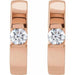 Lab-Grown Diamond Accented Huggie Hoop Earrings