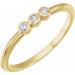 Ladies Rose-Cut Natural Diamond Stackable Ring (SI2-SI3, GHI) — 14K Yellow Gold