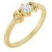 Ladies Rose-Cut Natural Diamond Stackable Ring (VS1-SI1/I1, GHI) — 14K Yellow Gold