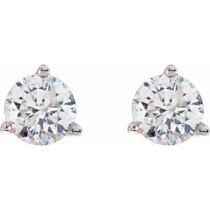 Lab-Grown Diamond Round 3-Prong Cocktail-Style Stud Earrings