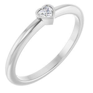 Ladies Natural Diamond Stackable Ring (SI2-SI3, GHI) — Platinum