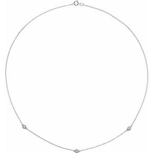 Lab-Grown Diamond Bezel-Set Station Necklace