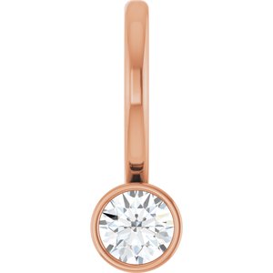 Ladies Natural Diamond Charm/Pendant (I1, G-H) — 14K Rose Gold