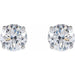 Lab-Grown Diamond Round 4-Prong Lightweight Stud Earrings - Style 652480