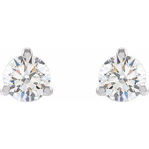 Lab-Grown Diamond Round 3-Prong Cocktail-Style Stud Earrings
