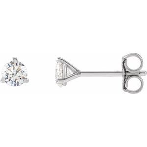 Lab-Grown Diamond Round 3-Prong Cocktail-Style Stud Earrings