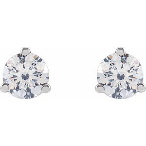 Lab-Grown Diamond Round 3-Prong Cocktail-Style Stud Earrings