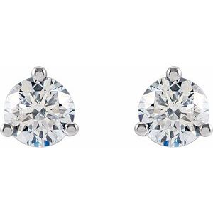 Lab-Grown Diamond Round 3-Prong Cocktail-Style Stud Earrings