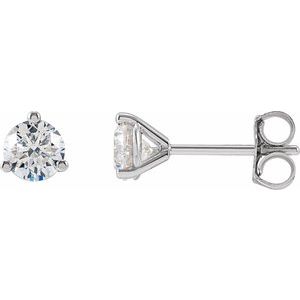 Lab-Grown Diamond Round 3-Prong Cocktail-Style Stud Earrings