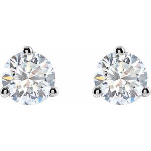 Lab-Grown Diamond Round 3-Prong Cocktail-Style Stud Earrings