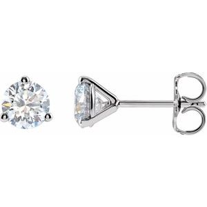 Lab-Grown Diamond Round 3-Prong Cocktail-Style Stud Earrings