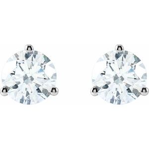 Lab-Grown Diamond Round 3-Prong Cocktail-Style Stud Earrings