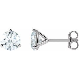 Lab-Grown Diamond Round 3-Prong Cocktail-Style Stud Earrings